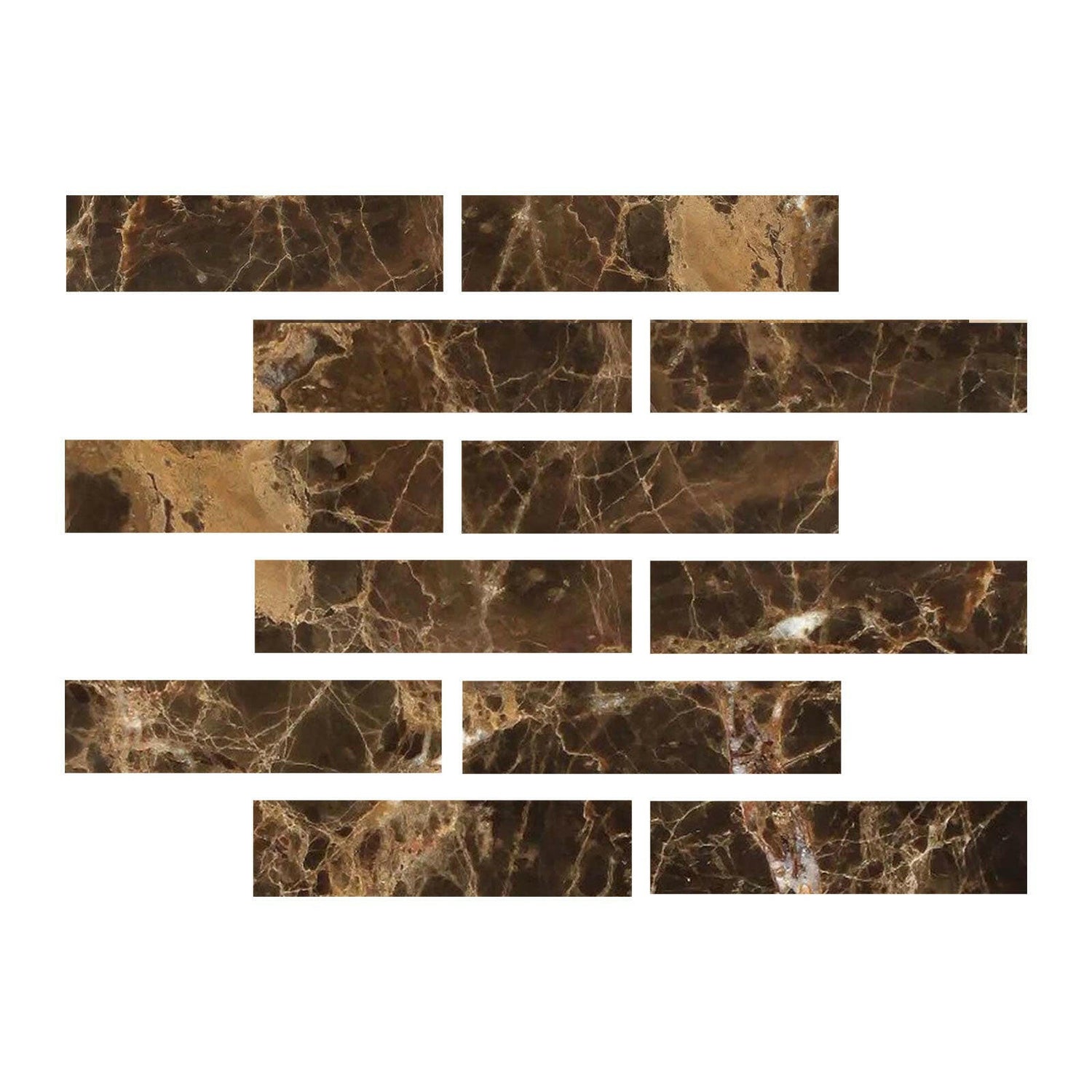 Special Cut | 2x8 Emperador Dark Marble Polished Tile Special Cut | 2x8 Emperador Dark Marble Polished Tile - American Tile Depot