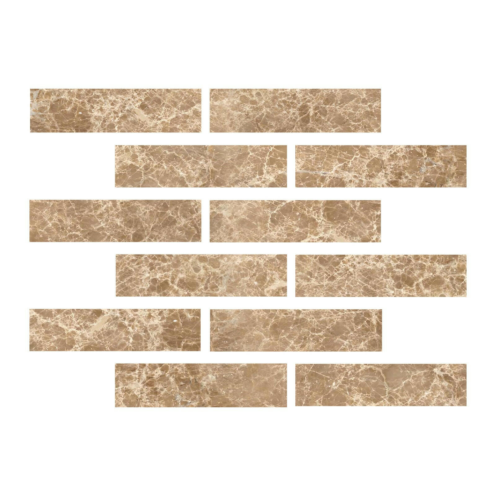 Special Cut | 2x8 Emperador Light Marble Polished Tile Special Cut | 2x8 Emperador Light Marble Polished Tile - American Tile Depot