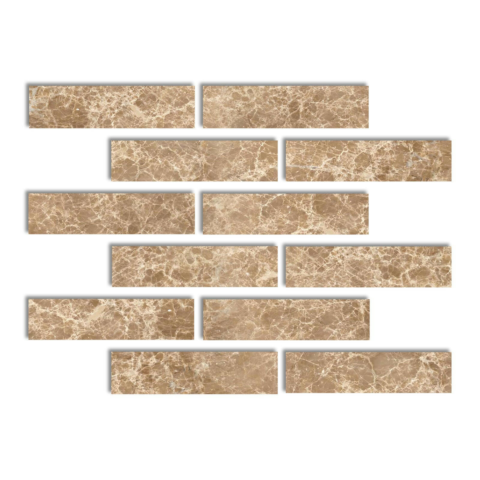 Special Cut | 2x8 Emperador Light Marble Polished Tile Special Cut | 2x8 Emperador Light Marble Polished Tile - American Tile Depot