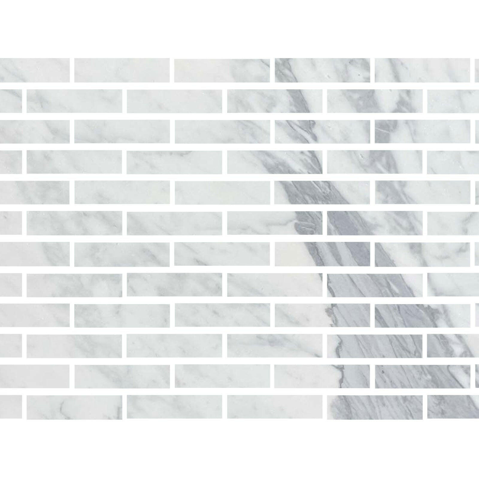 Special Cut | 2x8 Italian Statuary White Marble Honed Tile Special Cut | 2x8 Italian Statuary White Marble Honed Tile - American Tile Depot