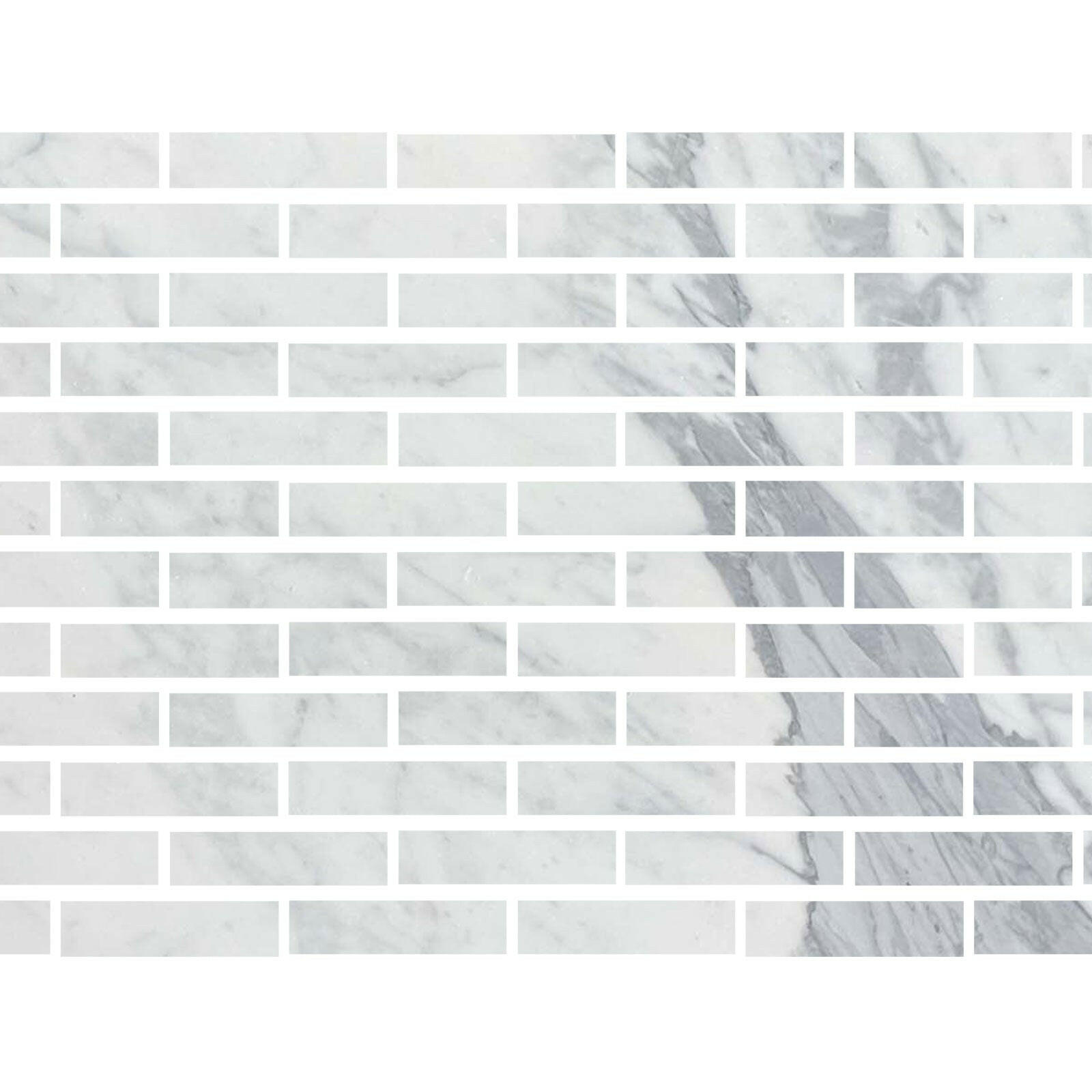 Special Cut | 2x8 Italian Statuary White Marble Polished Tile Special Cut | 2x8 Italian Statuary White Marble Polished Tile - American Tile Depot