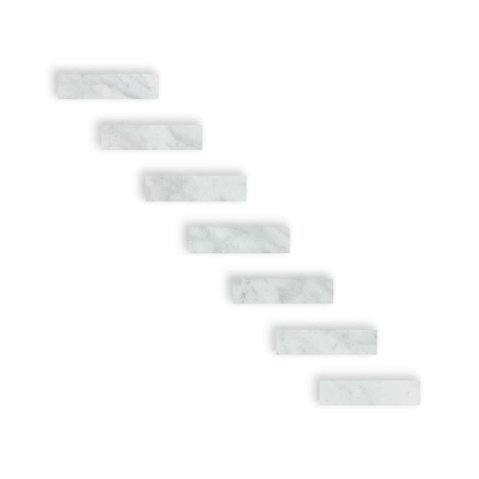Special Cut | 2x8 Italian Statuary White Marble Polished Tile Special Cut | 2x8 Italian Statuary White Marble Polished Tile - American Tile Depot