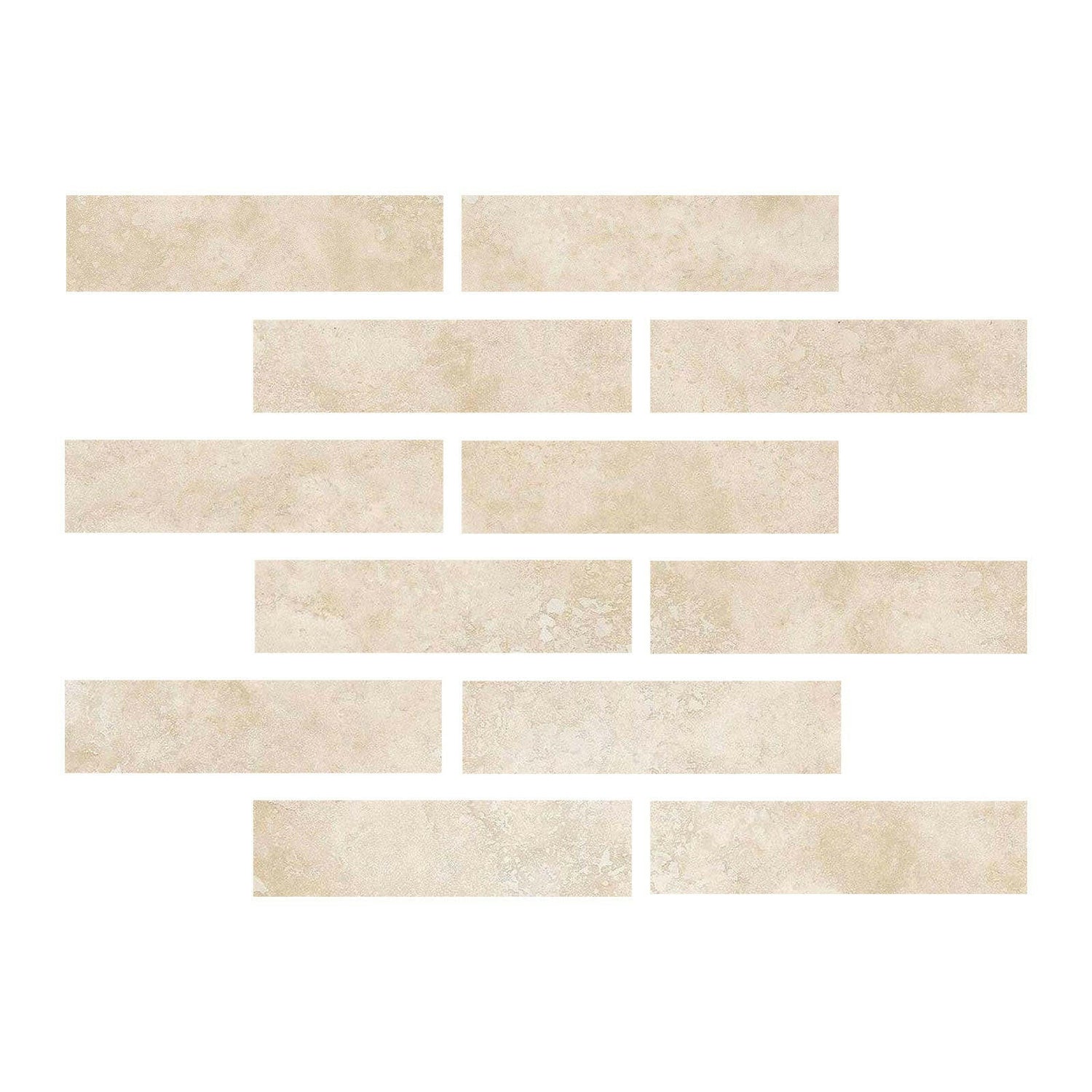Special Cut | 2x8 Ivory Travertine Filled & Honed Tile Special Cut | 2x8 Ivory Travertine Filled & Honed Tile - American Tile Depot