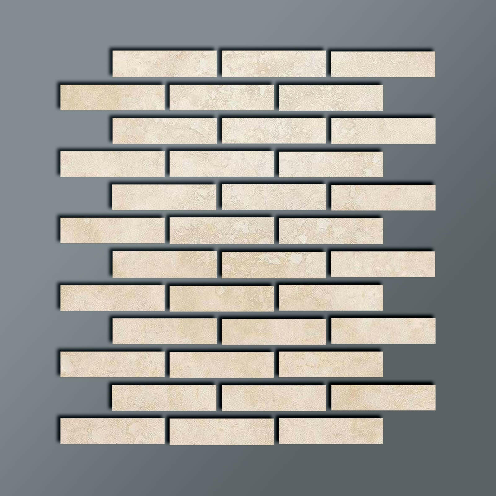 Special Cut | 2x8 Ivory Travertine Filled & Polished Tile Special Cut | 2x8 Ivory Travertine Filled & Polished Tile - American Tile Depot