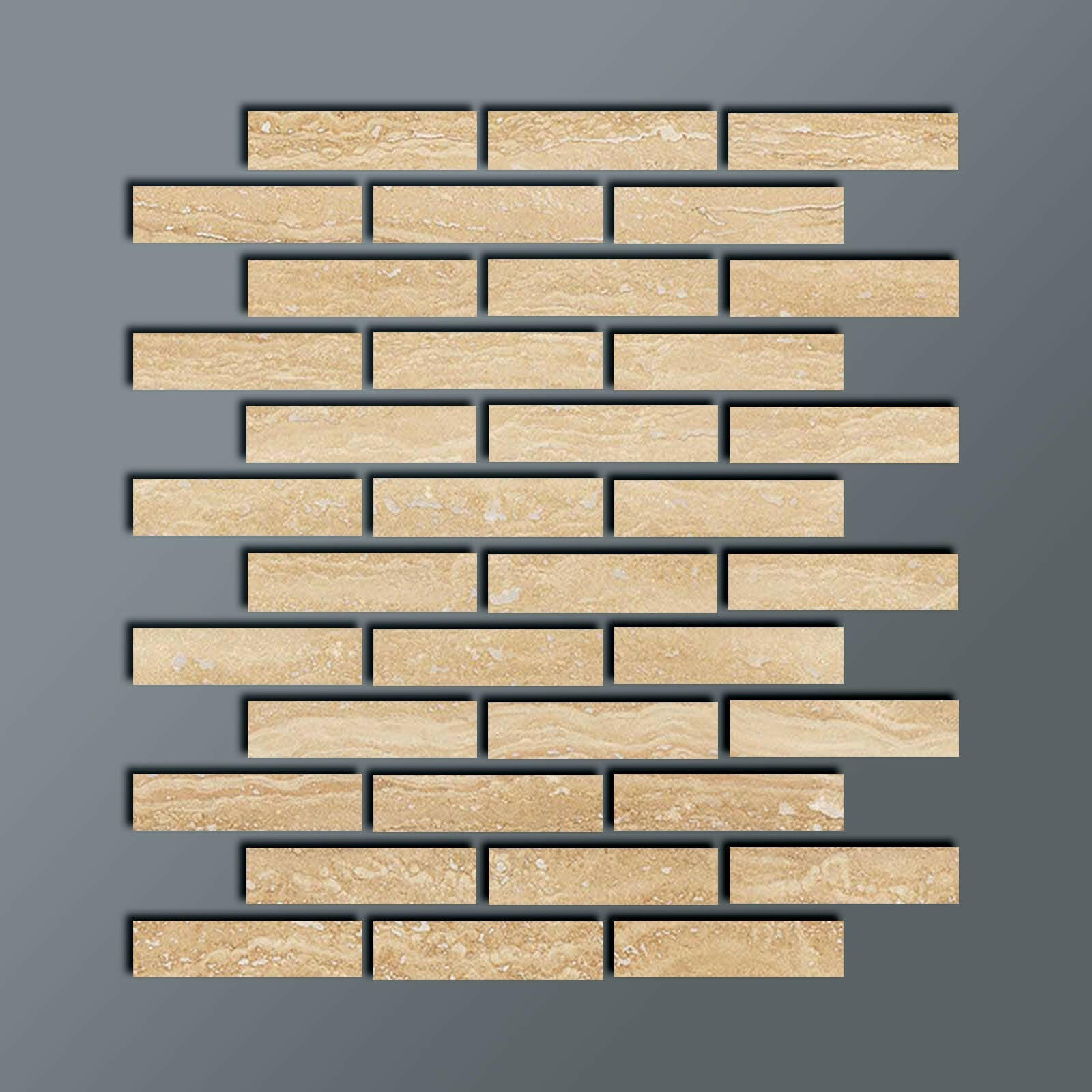 Special Cut | 2x8 Ivory Travertine Vein Cut Filled & Honed Tile Special Cut | 2x8 Ivory Travertine Vein Cut Filled & Honed Tile - American Tile Depot