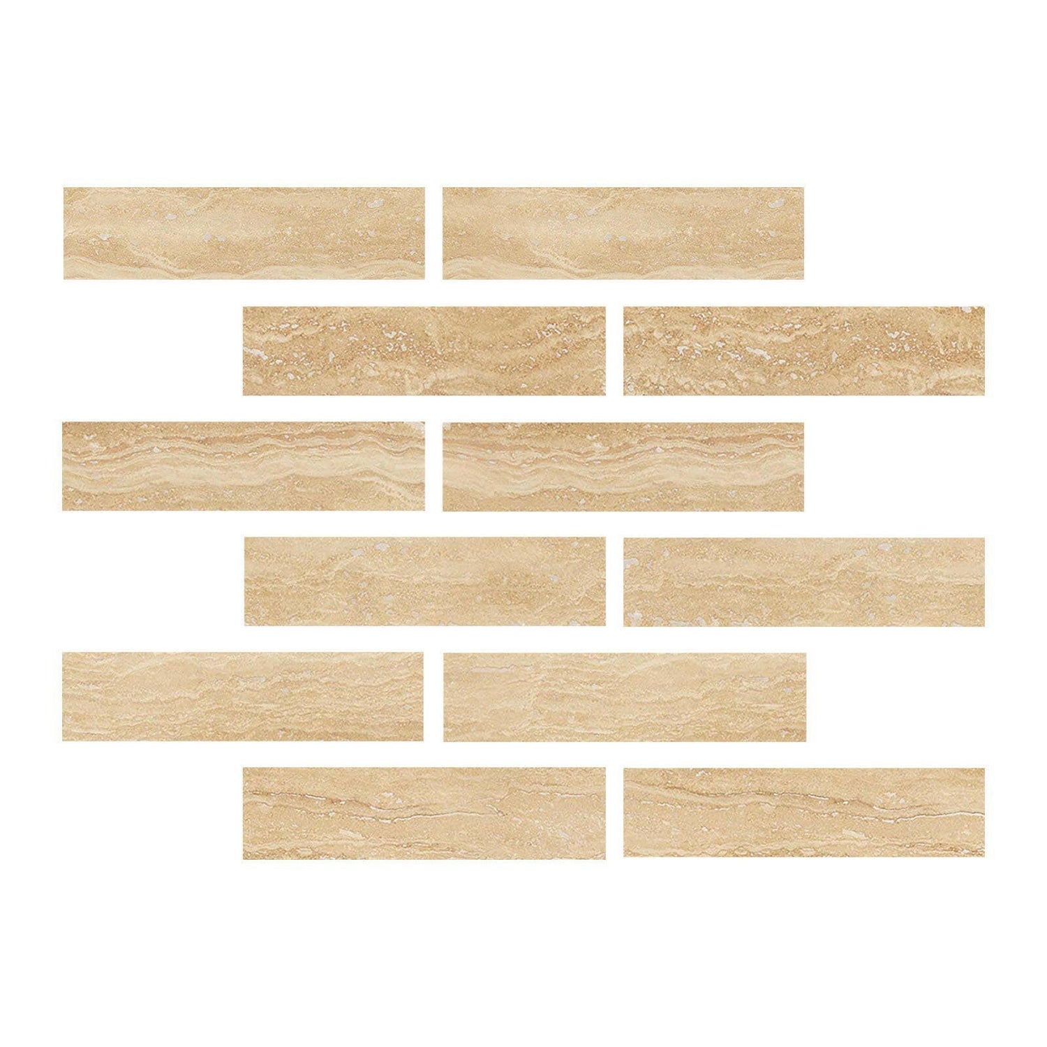 Special Cut | 2x8 Ivory Travertine Vein Cut Filled & Honed Tile Special Cut | 2x8 Ivory Travertine Vein Cut Filled & Honed Tile - American Tile Depot
