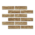Special Cut | 2x8 Noce Exotic Travertine (Vein-Cut) Filled & Honed Tile Special Cut | 2x8 Noce Exotic Travertine (Vein-Cut) Filled & Honed Tile - American Tile Depot