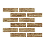 Special Cut | 2x8 Noce Exotic Travertine (Vein-Cut) Filled & Honed Tile Special Cut | 2x8 Noce Exotic Travertine (Vein-Cut) Filled & Honed Tile - American Tile Depot