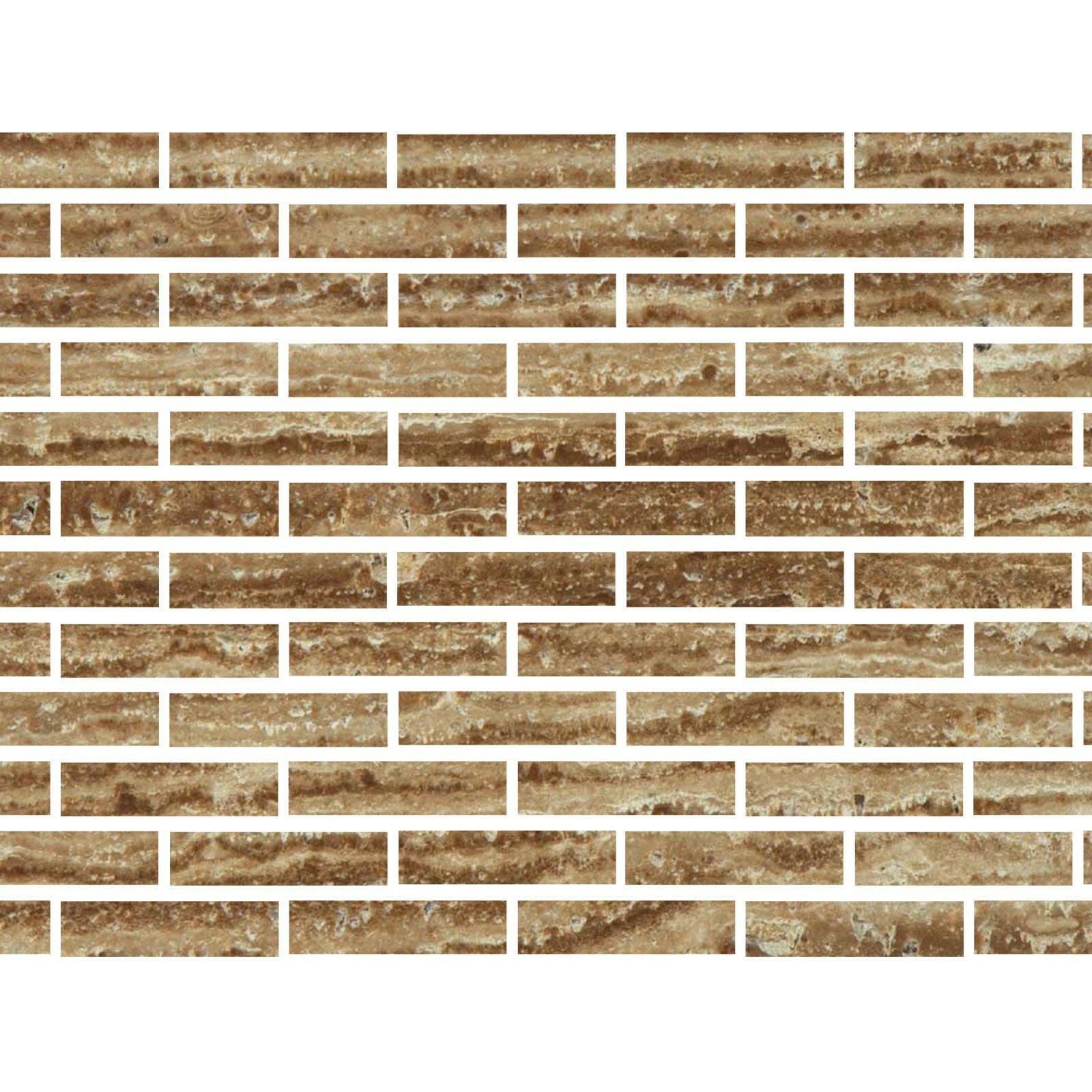 Special Cut | 2x8 Noce Exotic Travertine (Vein-Cut) Filled & Polished Tile Special Cut | 2x8 Noce Exotic Travertine (Vein-Cut) Filled & Polished Tile - American Tile Depot