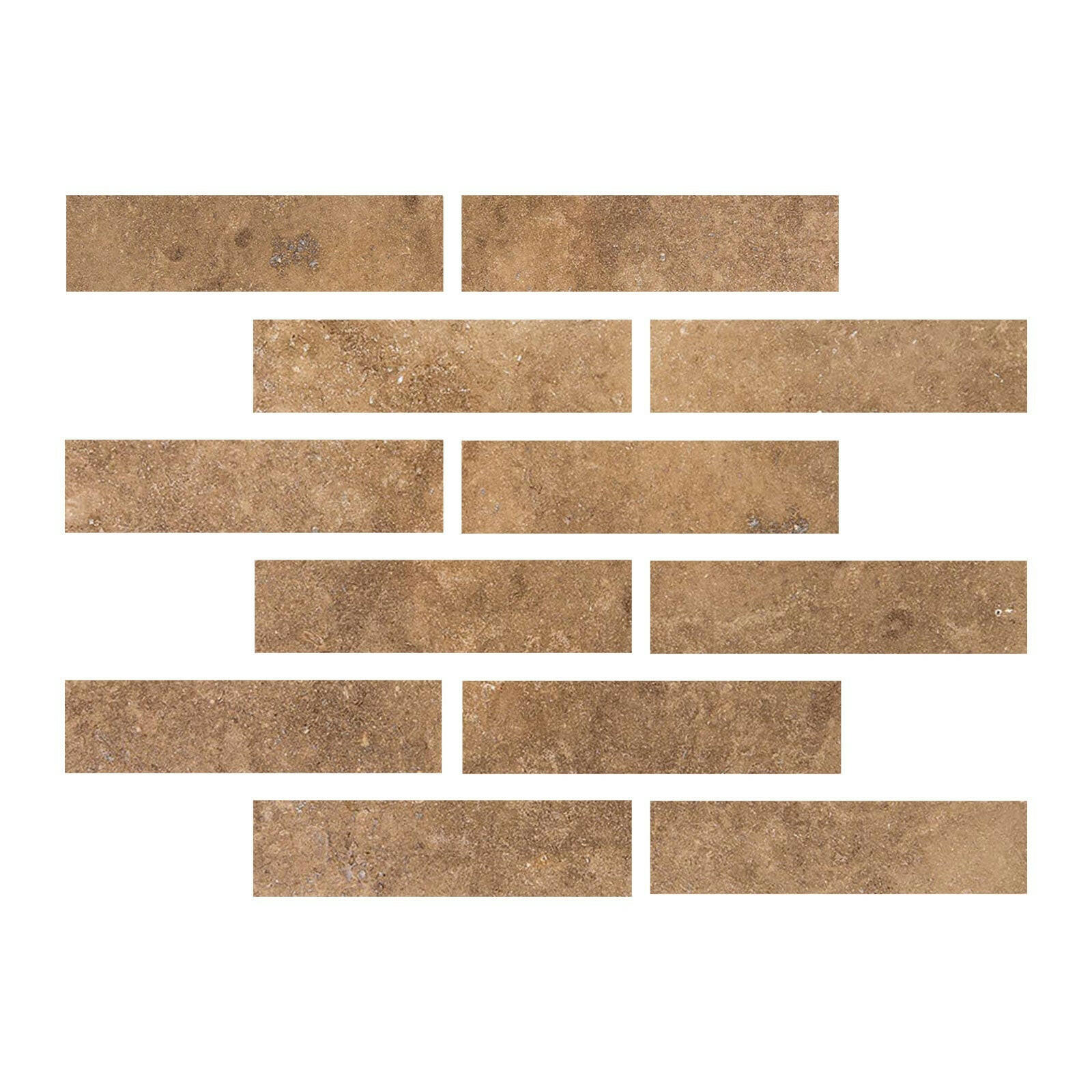 Special Cut | 2x8 Noce Travertine Filled & Honed Tile Special Cut | 2x8 Noce Travertine Filled & Honed Tile - American Tile Depot