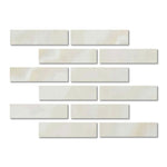 Special Cut | 2x8 Premium White Onyx CROSS-CUT Polished Tile - American Tile Depot