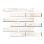 Special Cut | 2x8 Premium White Onyx VEIN-CUT Polished Tile - American Tile Depot
