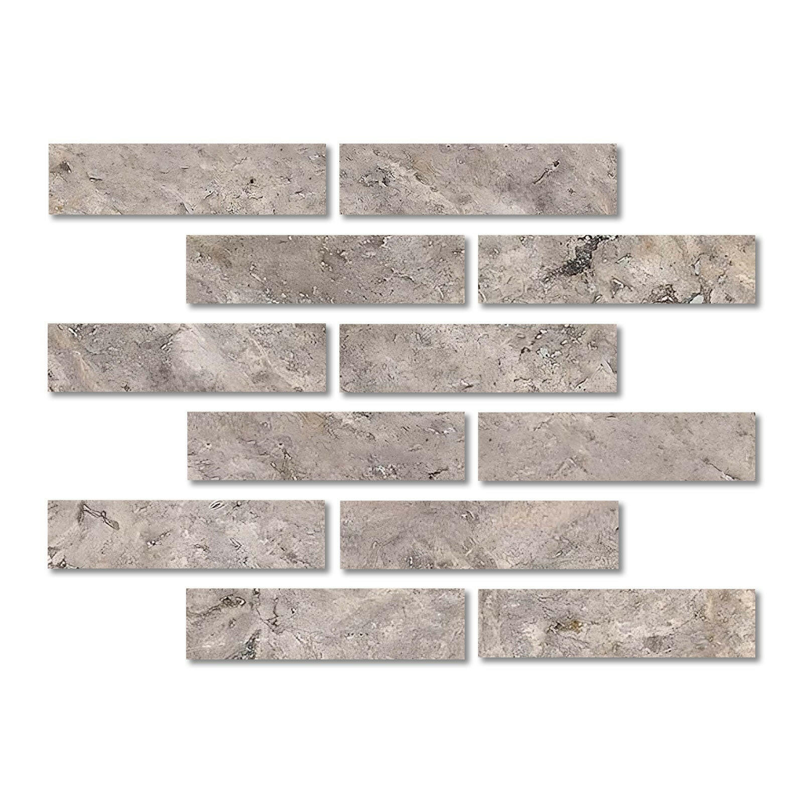 Special Cut | 2x8 Silver Travertine Filled & Honed Tile Special Cut | 2x8 Silver Travertine Filled & Honed Tile - American Tile Depot
