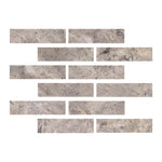 Special Cut | 2x8 Silver Travertine Filled & Honed Tile Special Cut | 2x8 Silver Travertine Filled & Honed Tile - American Tile Depot