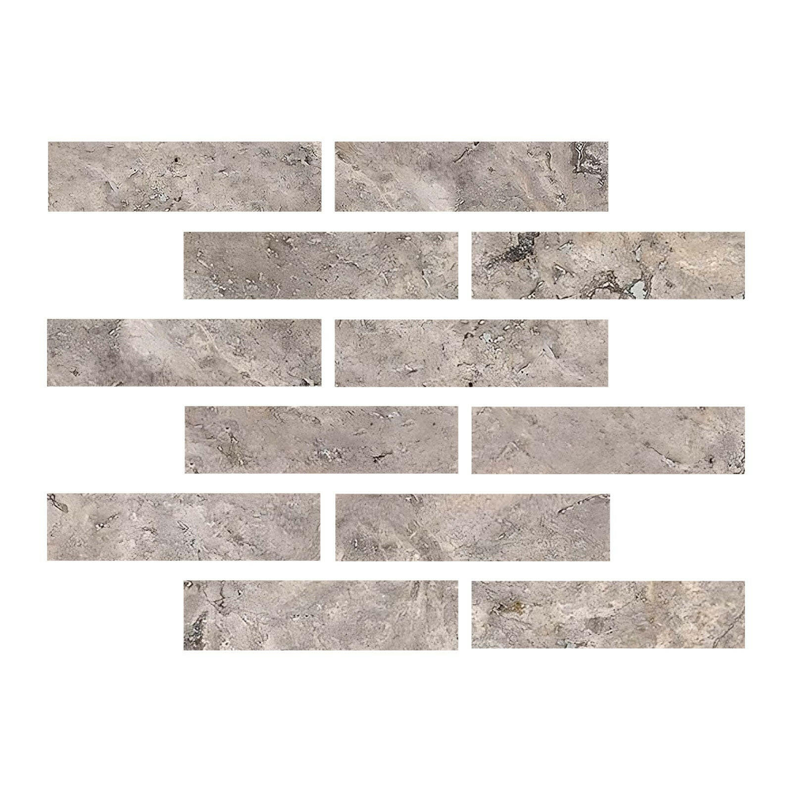 Special Cut | 2x8 Silver Travertine Filled & Honed Tile Special Cut | 2x8 Silver Travertine Filled & Honed Tile - American Tile Depot