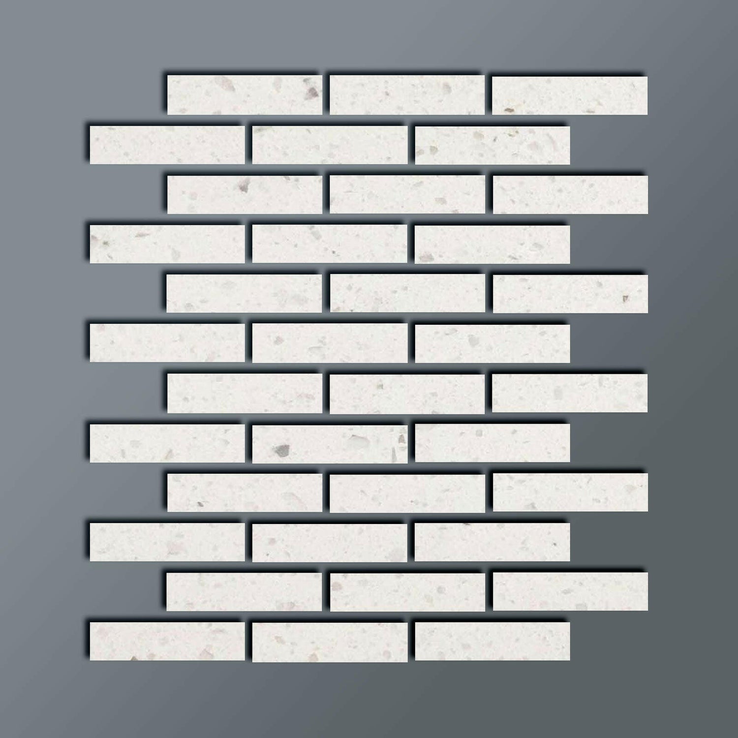 Special Cut | 2x8 Terrazzo Silver Marble Polished Tile Special Cut | 2x8 Terrazzo Silver Marble Polished Tile - American Tile Depot