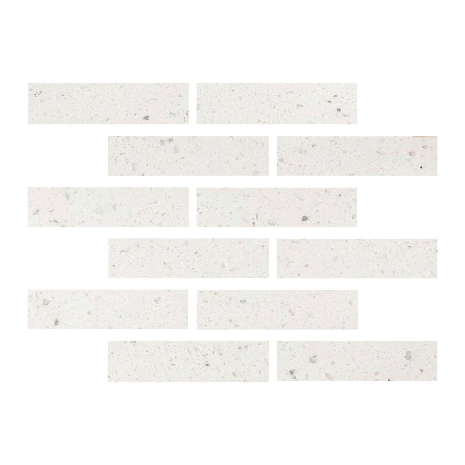 Special Cut | 2x8 Terrazzo Silver Marble Polished Tile Special Cut | 2x8 Terrazzo Silver Marble Polished Tile - American Tile Depot