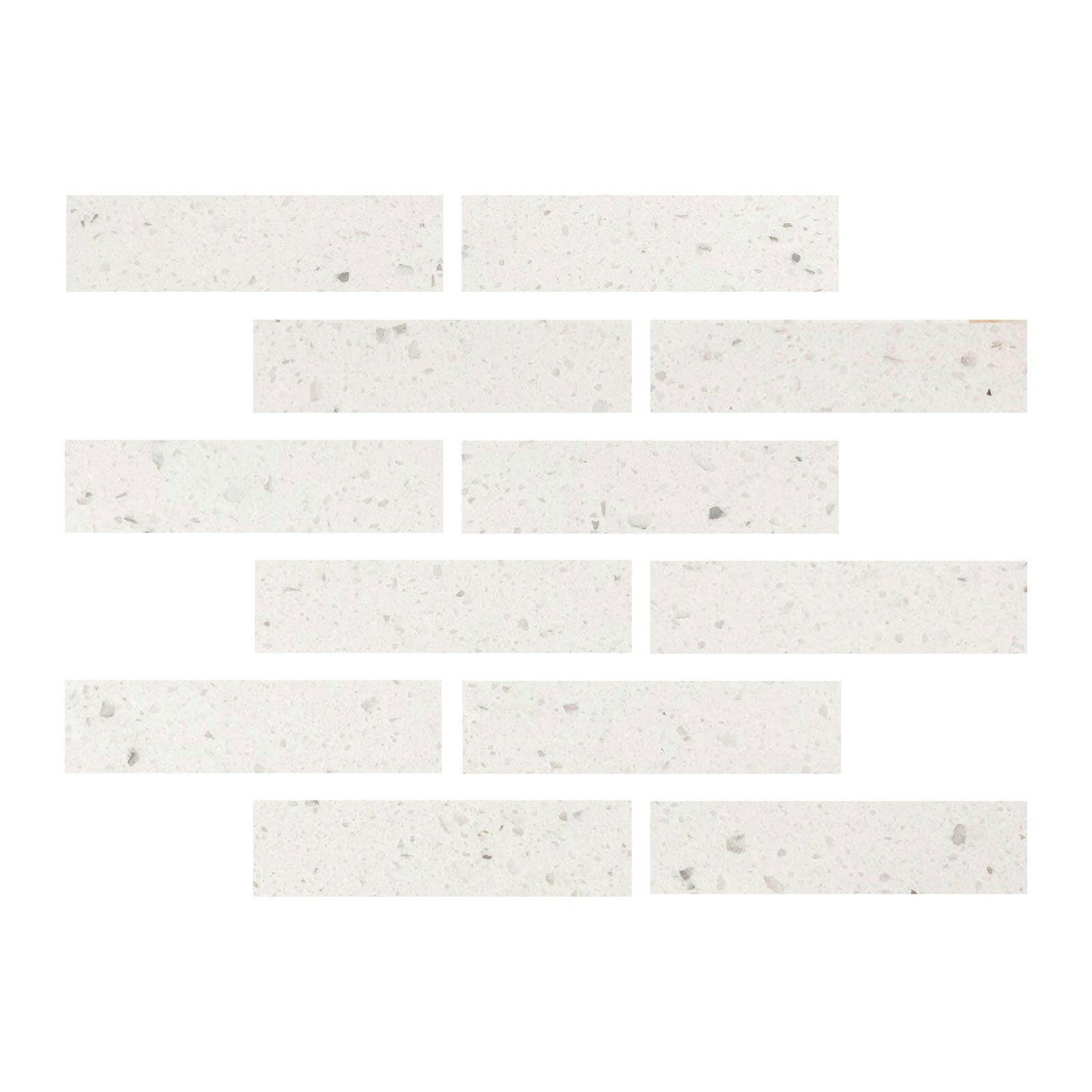 Special Cut | 2x8 Terrazzo Silver Marble Polished Tile Special Cut | 2x8 Terrazzo Silver Marble Polished Tile - American Tile Depot