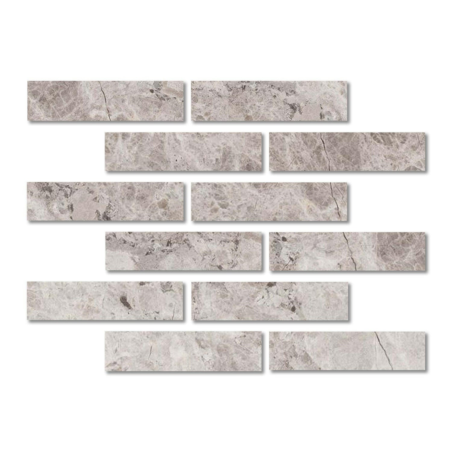 Special Cut | 2x8 Tundra Gray (Atlantic Gray) Marble Honed Tile Special Cut | 2x8 Tundra Gray (Atlantic Gray) Marble Honed Tile - American Tile Depot