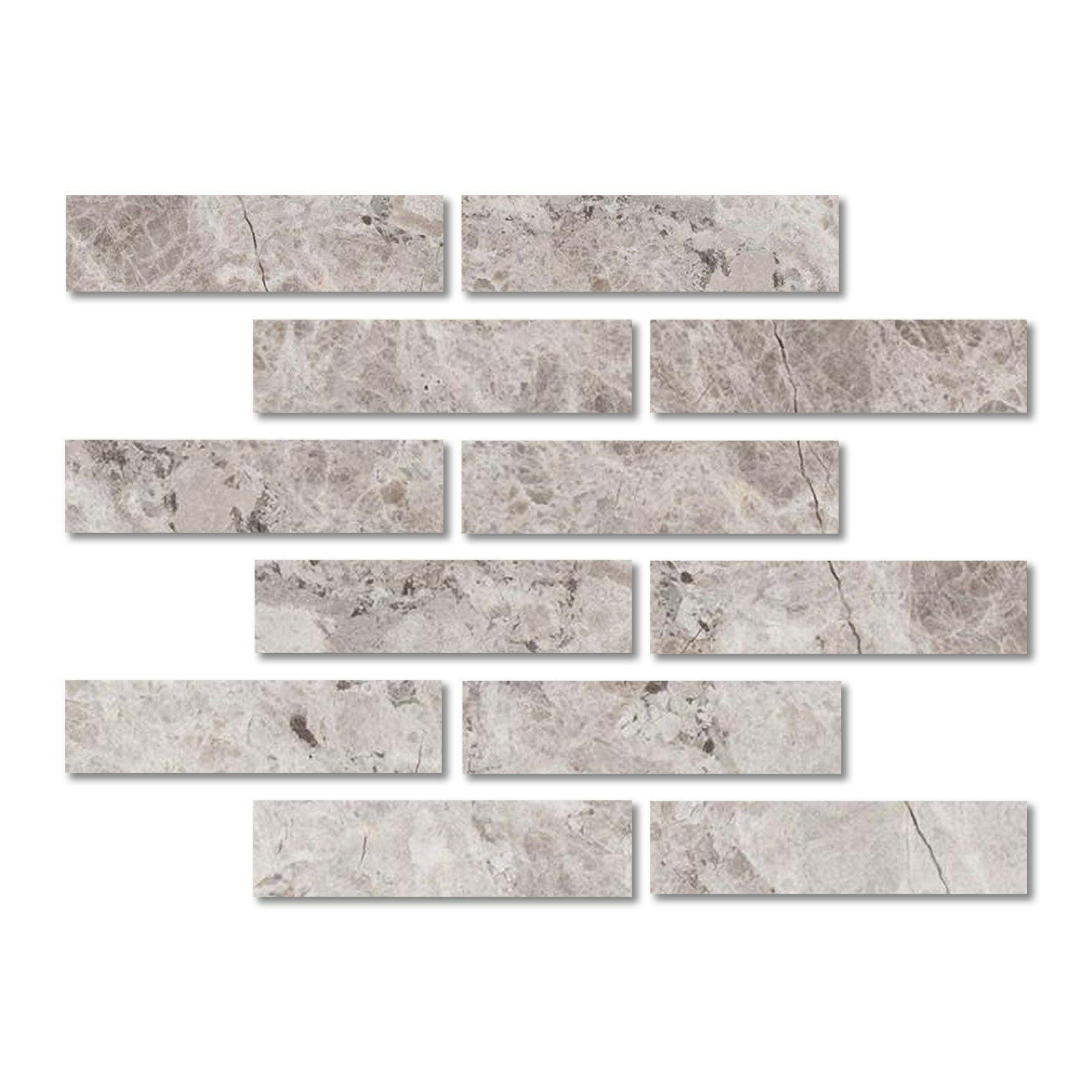 Special Cut | 2x8 Tundra Gray (Atlantic Gray) Marble Honed Tile Special Cut | 2x8 Tundra Gray (Atlantic Gray) Marble Honed Tile - American Tile Depot