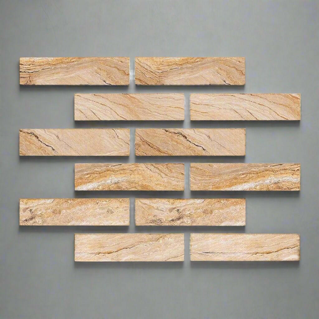 Special Cut | 2x8 Valencia Travertine Filled & Honed Tile Special Cut | 2x8 Valencia Travertine Filled & Honed Tile - American Tile Depot