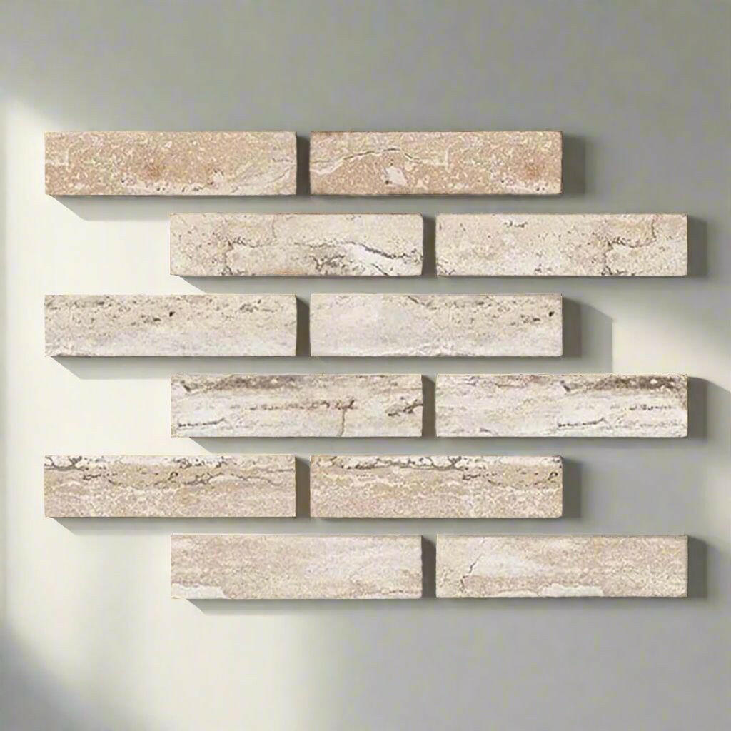 Special Cut | 2x8 Valerenga Travertine Filled & Honed Tile Special Cut | 2x8 Valerenga Travertine Filled & Honed Tile - American Tile Depot