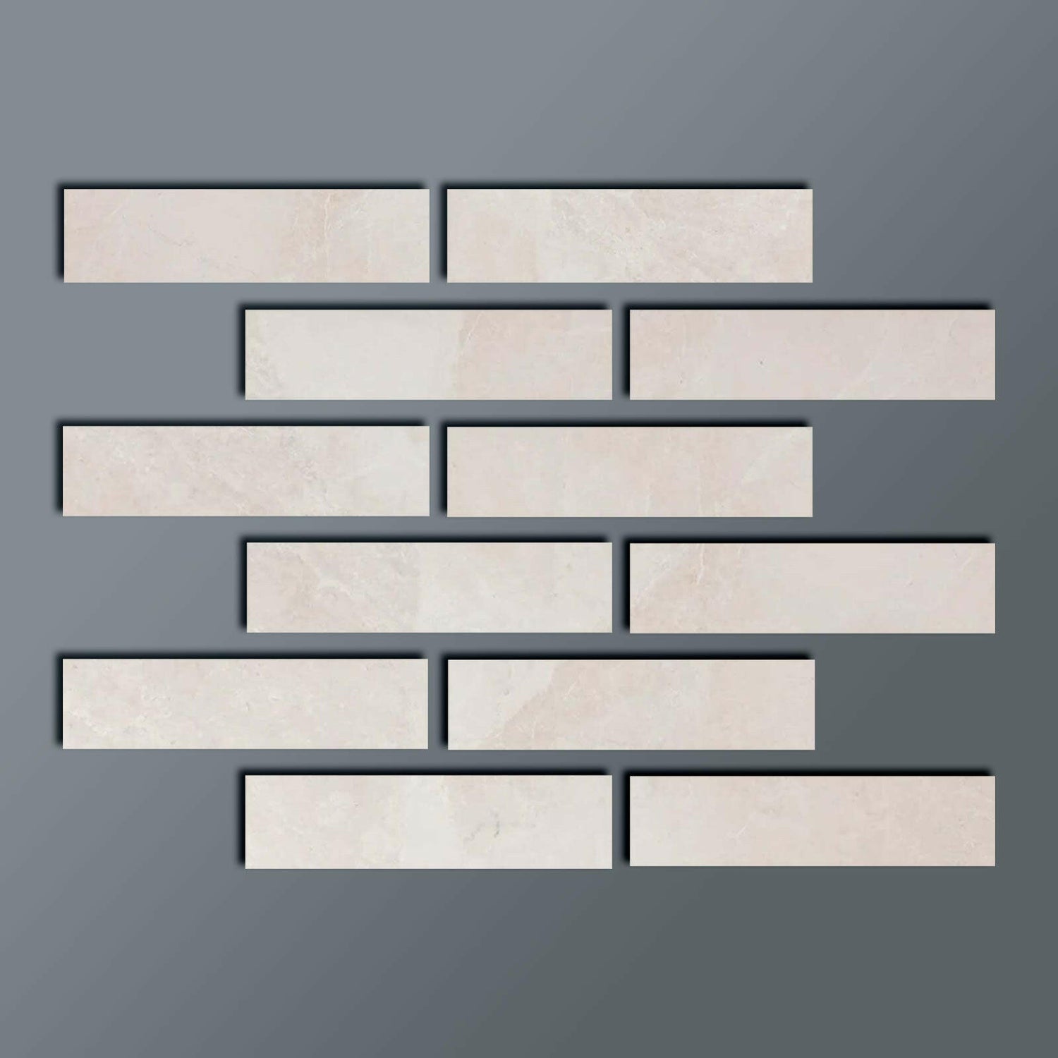 Special Cut | 2x8 White Pearl / Botticino Marble Honed Tile Special Cut | 2x8 White Pearl / Botticino Marble Honed Tile - American Tile Depot