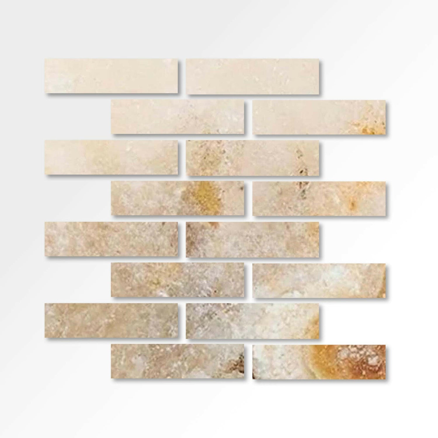 Special Cut | 3x12 Antico Onyx Travertine Filled & Honed Tile Special Cut | 3x12 Antico Onyx Travertine Filled & Honed Tile - American Tile Depot