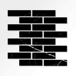 Special Cut | 3x12 Black Marquina Marble Honed Tile Special Cut | 3x12 Black Marquina Marble Honed Tile - American Tile Depot