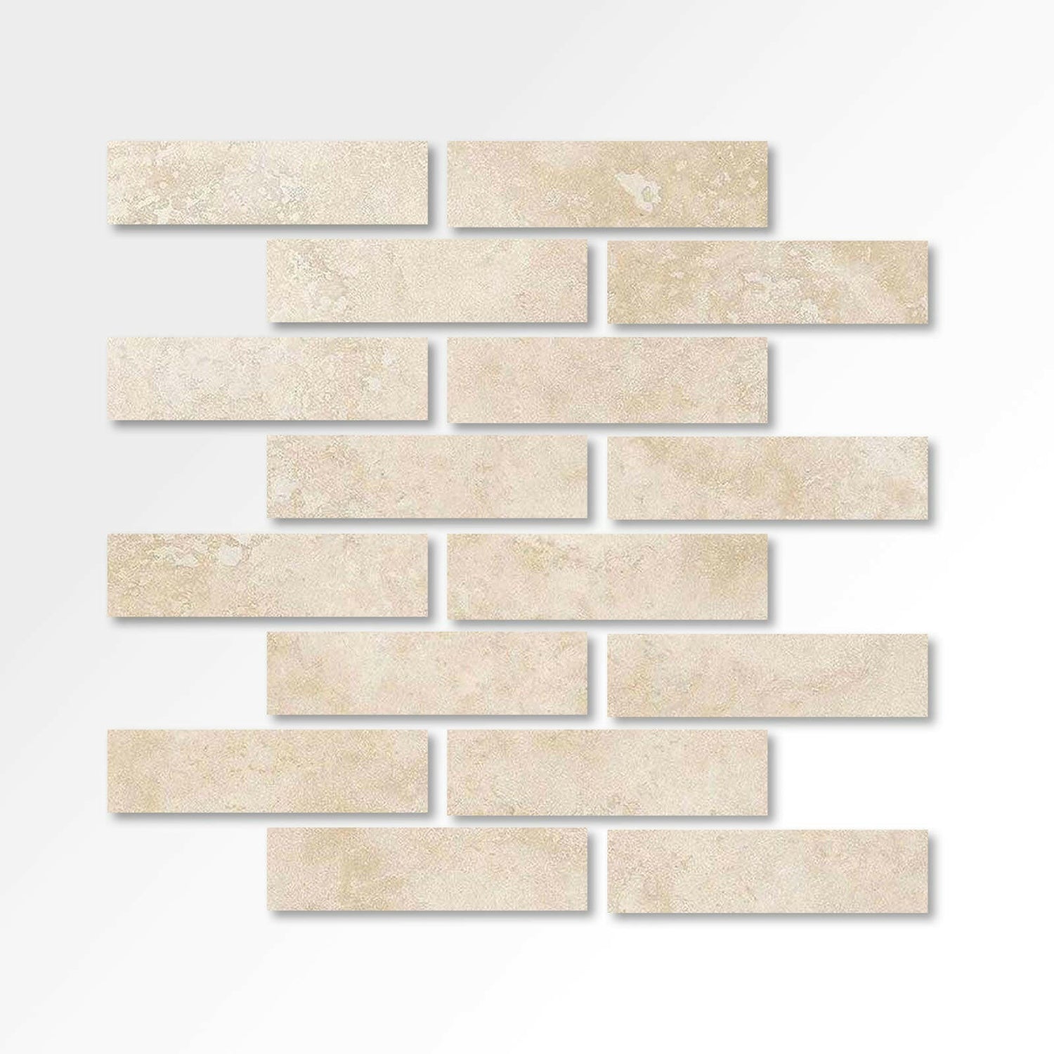 Special Cut | 3x12 Ivory Travertine Filled & Polished Tile Special Cut | 3x12 Ivory Travertine Filled & Polished Tile - American Tile Depot