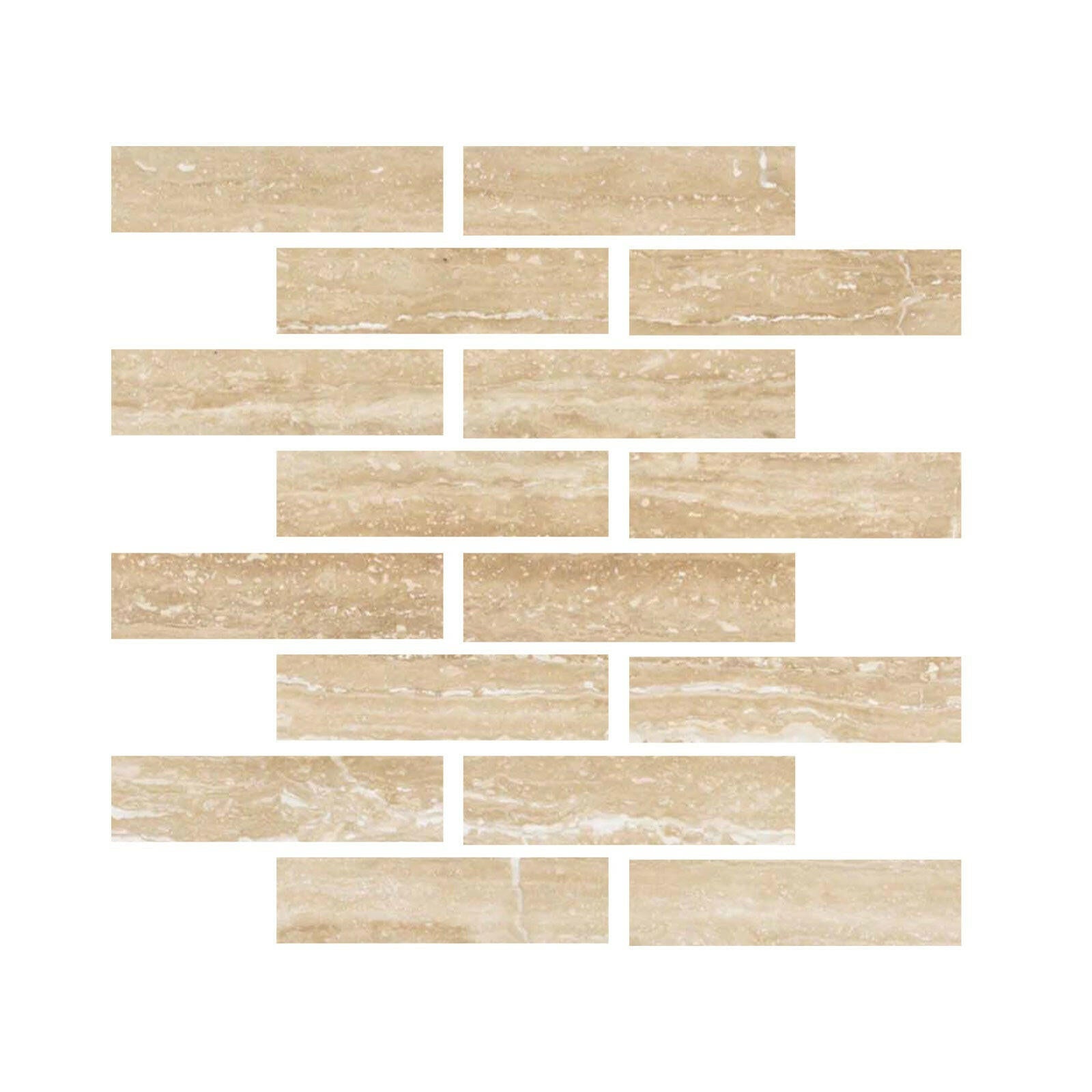 Special Cut | 3x12 Ivory Travertine Vein Cut Filled & Honed Tile Special Cut | 3x12 Ivory Travertine Vein Cut Filled & Honed Tile - American Tile Depot