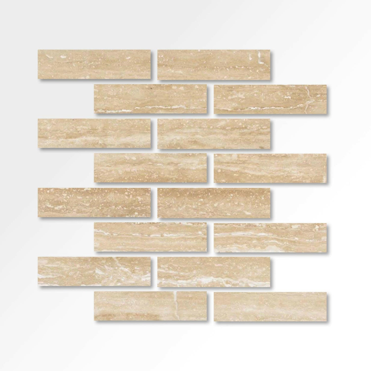 Special Cut | 3x12 Ivory Travertine Vein Cut Filled & Polished Tile Special Cut | 3x12 Ivory Travertine Vein Cut Filled & Polished Tile - American Tile Depot
