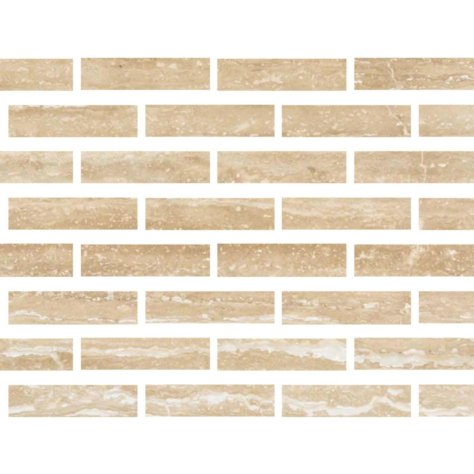 Special Cut | 3x12 Ivory Travertine Vein Cut Filled & Polished Tile Special Cut | 3x12 Ivory Travertine Vein Cut Filled & Polished Tile - American Tile Depot