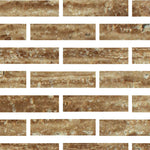 Special Cut | 3x12 Noce Exotic Travertine (Vein-Cut) Filled & Honed Tile Special Cut | 3x12 Noce Exotic Travertine (Vein-Cut) Filled & Honed Tile - American Tile Depot