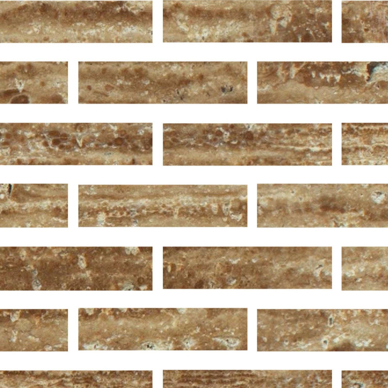 Special Cut | 3x12 Noce Exotic Travertine (Vein-Cut) Filled & Honed Tile Special Cut | 3x12 Noce Exotic Travertine (Vein-Cut) Filled & Honed Tile - American Tile Depot