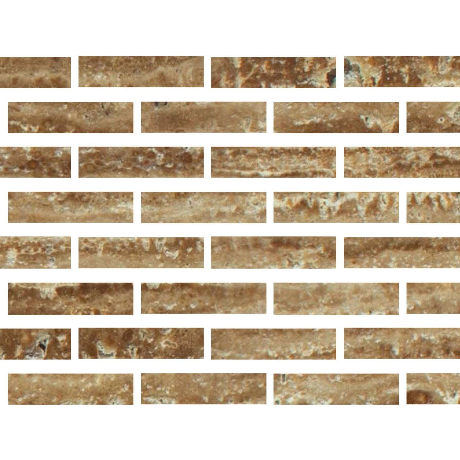 Special Cut | 3x12 Noce Exotic Travertine (Vein-Cut) Filled & Polished Tile Special Cut | 3x12 Noce Exotic Travertine (Vein-Cut) Filled & Polished Tile - American Tile Depot