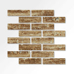Special Cut | 3x12 Noce Exotic Travertine (Vein-Cut) Filled & Polished Tile Special Cut | 3x12 Noce Exotic Travertine (Vein-Cut) Filled & Polished Tile - American Tile Depot