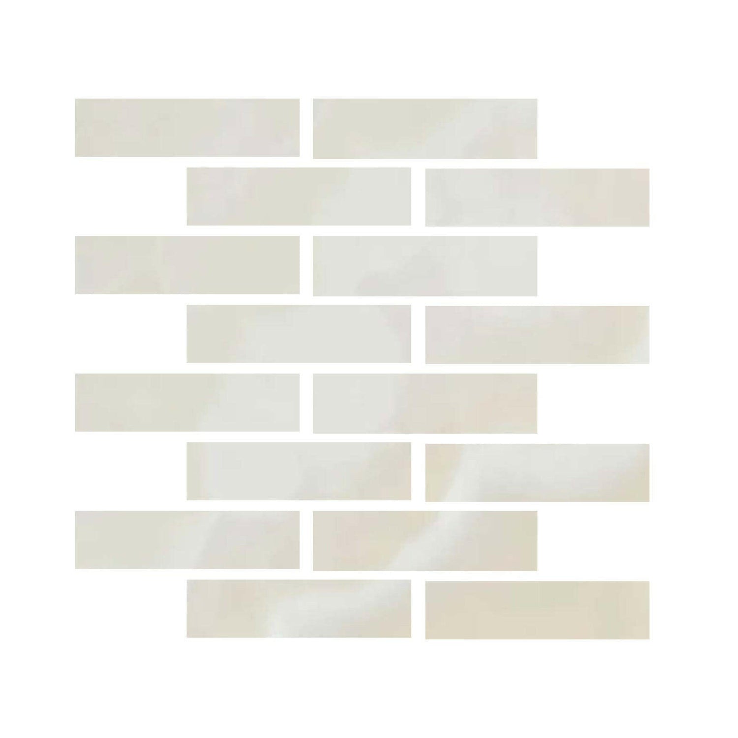 Special Cut | 3x12 Premium White Onyx CROSS-CUT Polished Tile Special Cut | 3x12 Premium White Onyx CROSS-CUT Polished Tile - American Tile Depot