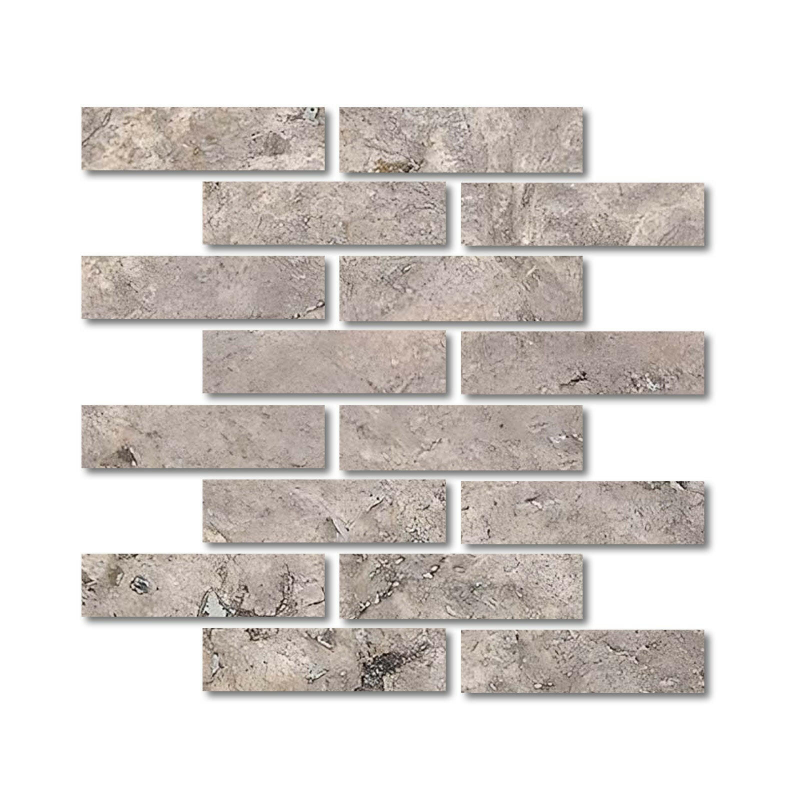 Special Cut | 3x12 Silver Travertine Filled & Honed Tile Special Cut | 3x12 Silver Travertine Filled & Honed Tile - American Tile Depot