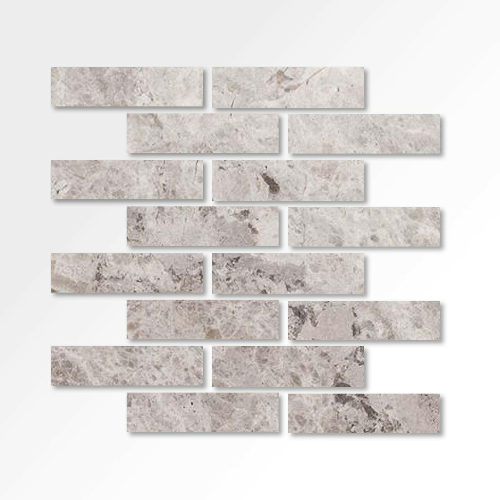 Special Cut | 3x12 Tundra Gray (Atlantic Gray) Marble Polished Tile Special Cut | 3x12 Tundra Gray (Atlantic Gray) Marble Polished Tile - American Tile Depot
