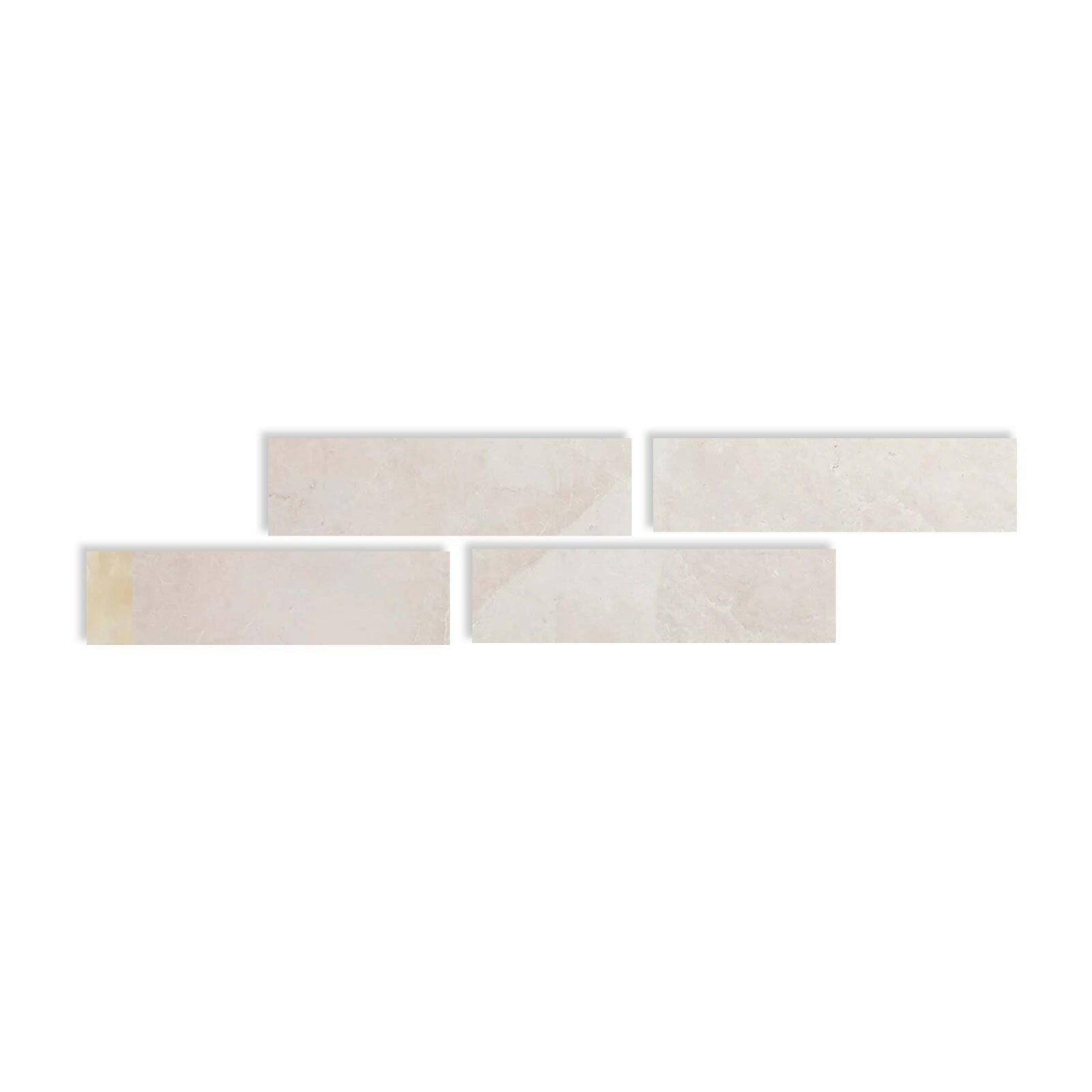 Special Cut | 3x12 White Pearl / Botticino Marble Honed Tile Special Cut | 3x12 White Pearl / Botticino Marble Honed Tile - American Tile Depot