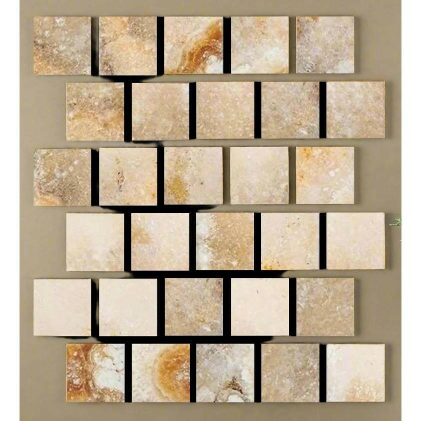 Special Cut | 3x3 Antico Onyx Travertine Filled & Honed Tile Special Cut | 3x3 Antico Onyx Travertine Filled & Honed Tile - American Tile Depot