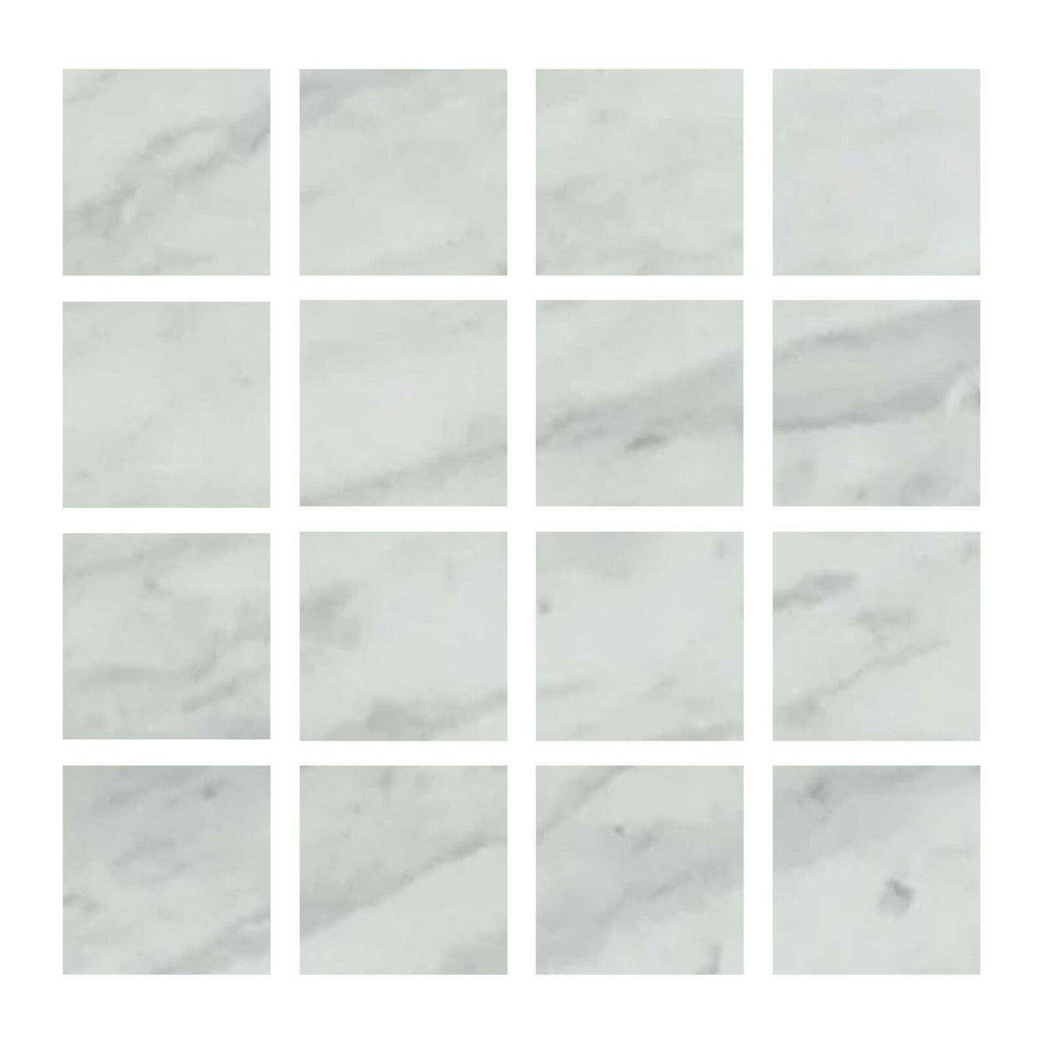 Special Cut | 3x3 Bianco Venatino Marble Honed Tile Special Cut | 3x3 Bianco Venatino Marble Honed Tile - American Tile Depot