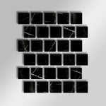 Special Cut | 3x3 Black Marquina Marble Honed Tile Special Cut | 3x3 Black Marquina Marble Honed Tile - American Tile Depot