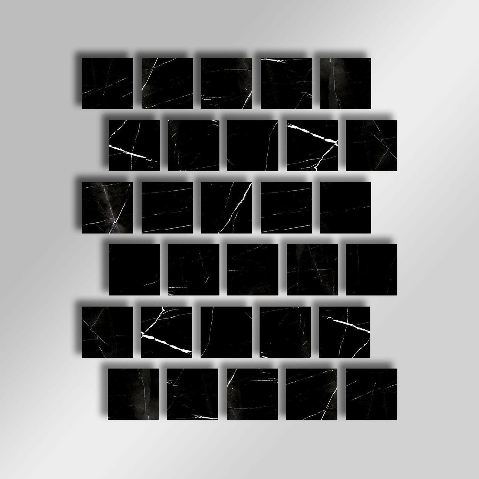 Special Cut | 3x3 Black Marquina Marble Honed Tile Special Cut | 3x3 Black Marquina Marble Honed Tile - American Tile Depot