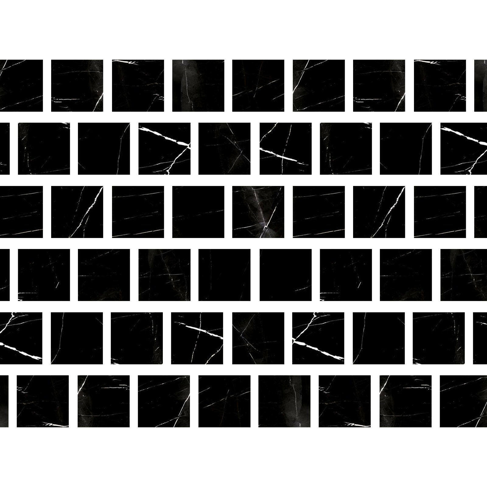 Special Cut | 3x3 Black Marquina Marble Polished Tile Special Cut | 3x3 Black Marquina Marble Polished Tile - American Tile Depot