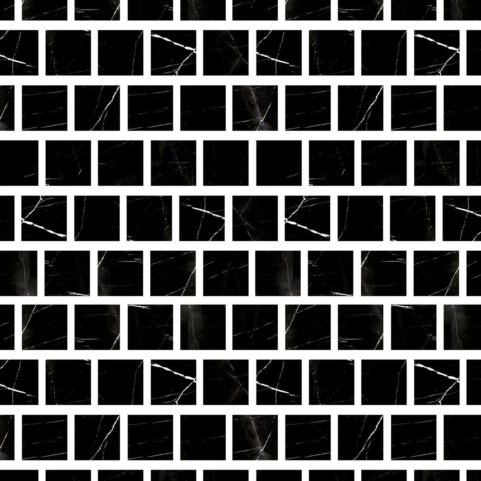 Special Cut | 3x3 Black Marquina Marble Polished Tile Special Cut | 3x3 Black Marquina Marble Polished Tile - American Tile Depot