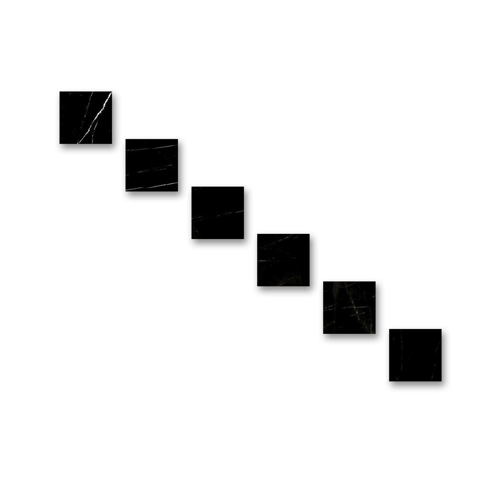 Special Cut | 3x3 Black Marquina Marble Polished Tile Special Cut | 3x3 Black Marquina Marble Polished Tile - American Tile Depot
