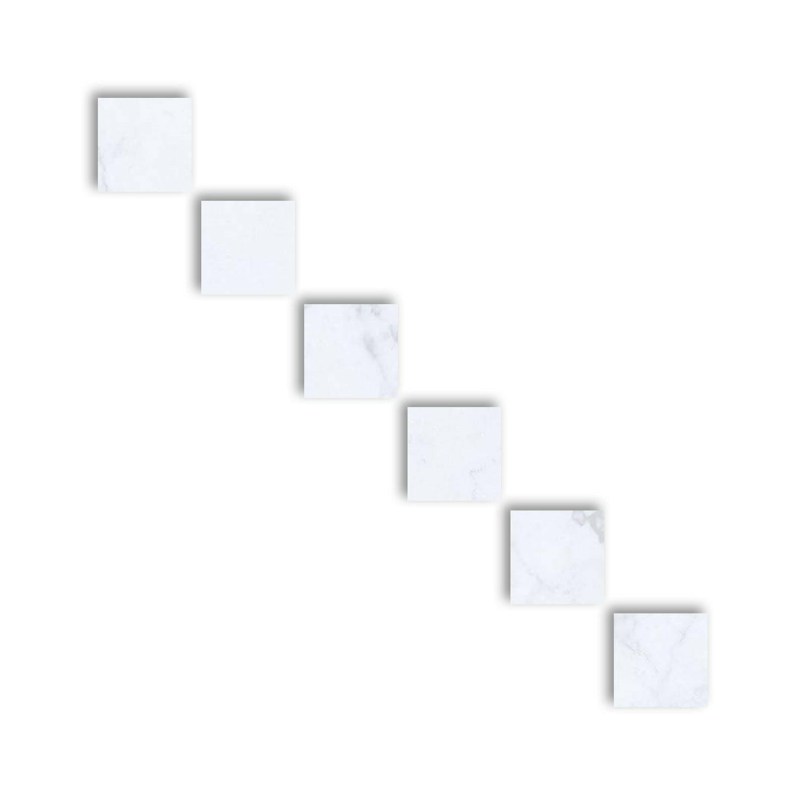Special Cut | 3x3 Carrara White Marble Polished Tile Special Cut | 3x3 Carrara White Marble Polished Tile - American Tile Depot