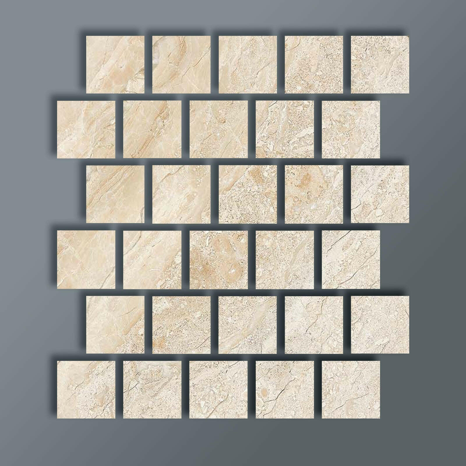 Special Cut | 3x3 Diano Royal (Queen Beige) Marble Honed Tile Special Cut | 3x3 Diano Royal (Queen Beige) Marble Honed Tile - American Tile Depot